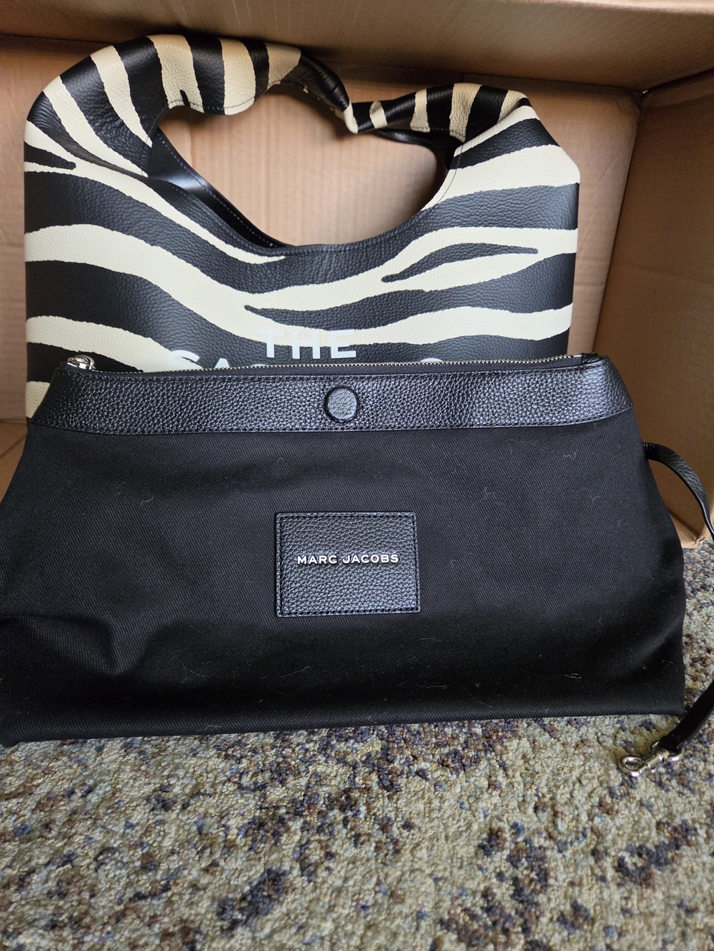 Marc Jacobs The Sack Bag - Black & Cream Zebra Print - Picture 11 of 15